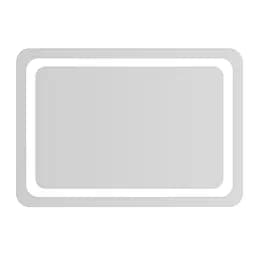 Дзеркало підвісне прямокутне 100*70см, з підсвічуванням по контуру з кнопковим вимикачем Volle Luna Tanga 1648.52111700, Білий матовий