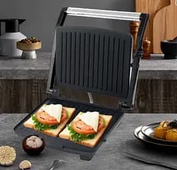 Універсальний електрогриль Sokany SK-202 (контактний, прижимний гриль) 2000Вт