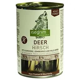 Влажный корм для взрослых собак Isegrim Adult Deer Оленина с топинамбуром, брусникой и травами 400 г