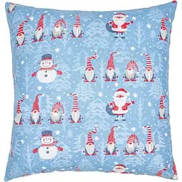 Подушка декоративна Home Line Гноми напівпанама 40х40 см блакитна (178510)