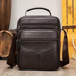 Месенджер шкіряний 14991 Vintage коричневий - мініатюра 10