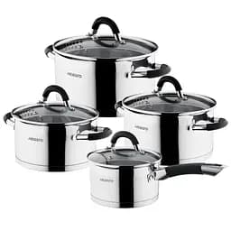 Набір посуду Ardesto Gemini Monza, з носиком для зливу, 4 предмети (AR1908GGS)