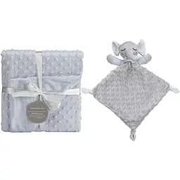 Плед з іграшкою-ковдрою Interbaby Bubble Dou-Dou Elephant Blue 110х80 см блакитний (8100249)