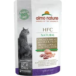Влажный корм для кошек Almo Nature HFC Cat Natural куриная грудка и утиное филе 55 г