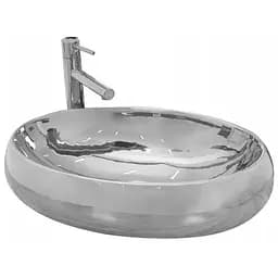 Умывальник Rea Melania silver накладной серебристый REA-U0423, Хром