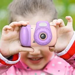 Дитяча фотокамера Hoco DV201 Dual lens Pink - мініатюра 4