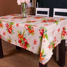 Скатертина MirSon №215 Garnet 220x130 см рогожка