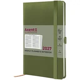 Щотижневик Axent 2027 Partner Strong 125x195 мм хакі (8505-27-65-A)