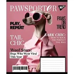 Зошит учнівський "Animal's fashion" Yes 767779 18 аркушів Різнокольоровий