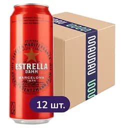 Пиво Estrella Damm Barcelona світле 4.6% з/б 6 л (12 шт. х 0.5 л)