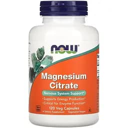 Вітаміни та мінерали NOW Magnesium Citrate, 120 вегакапсул
