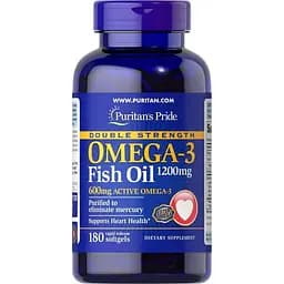 Омега-3 рыбий жир Puritan's Pride Omega-3 Fish Oil двойная сила 1200 мг 180 капсул (PTP-17132)