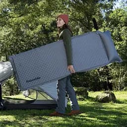 Килимок самонадувний Naturehike (CNK2300DZ014) 6см - з подушкою - одномісний - графіт - мініатюра 7