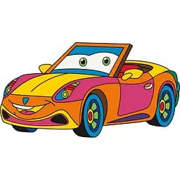 Дитяча розмальовка ArtCraft Кабріолетик 25х30 см (15121-AC)