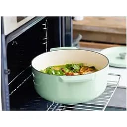 Каструля KitchenAid Cast Iron чавунна з кришкою 26 см 5.2 л фісташковий (CC007434-001) - мініатюра 6