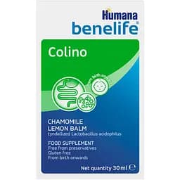 Дієтична добавка Humana Benelife Colino для усунення симптомів кишкових кольок з народження флакон 30 мл