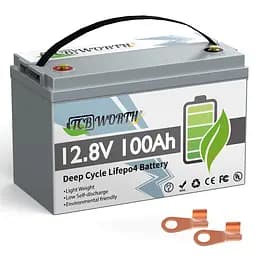 Літій-залізо-фосфатний акумулятор TCBWorth 12.8V 100Ah 1280Wh LiFePO4 - мініатюра 2