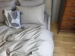 Комплект постільної білизни двоспальний бязь сірий 180 x 215 см Premium - мініатюра 5
