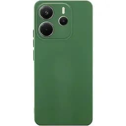 Чохол TPU Getman Liquid Silk Full Camera для Xiaomi Redmi Note 14 4G (Int. version) Зелений / Dark green