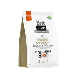 Сухой корм Brit Care Dog Hypoallergenic Dog Show Champion для выставочных собак, с лососем и селедкой, 3 кг