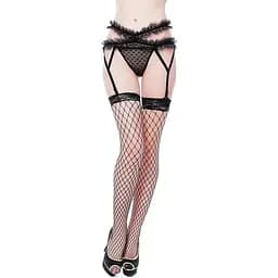 Еротичний комплект панчіх з поясом та підв'язками S/M