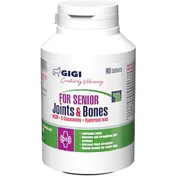 Вітамінно-мінеральна добавка Gigi For Senior Joints & Bones для зміцнення та відновлення суглобів у собак похилого віку 90 таблеток (GIG43025)