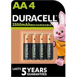 Аккумуляторы Duracell Rechargeable AA 2500 mAh HR6/DC1500, 4 шт. (5005001)