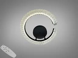 Стельова LED люстра чорна 50W пульт