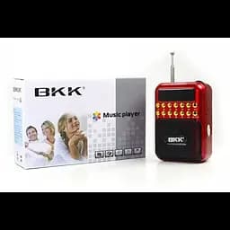Радіоприймач на акумуляторі переносне радіо червоне з FM USB MicroSD BKK B872 - мініатюра 5