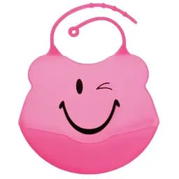 Слюнявчик-нагрудник Lindo Смайл с карманом розовый (Ф 933 рож)