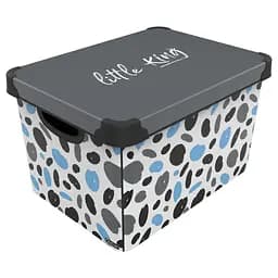 Коробка Qutu Style Box Little King 20 л 41х30х24 см білий з чорним (STYLE BOX с/к LITTLEKING 20л.)