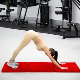 Мат гімнастичний твердий Gymtek 5см червоний - мініатюра 8
