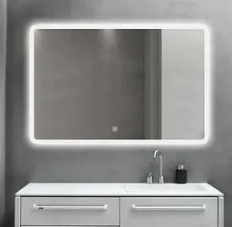 Дзеркало Dusel DE-M3011 70x90 см Сенсорне включення + підігрів + годинник / темп, Білий