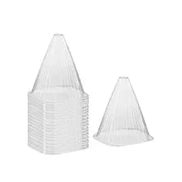 Ковпаки для рослин сад, город прозорі із ПЕТ пластику, багаторазові, 19 на 22 см, уп. 10 шт.