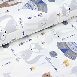 Дитяча постільна білизна в ліжечко BEAR WIGWAM, сірий (BearsWigwams_Stars_140) - мініатюра 9