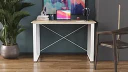 Письмовий стіл Ferrum-decor Драйв 750x1200x600 Білий метал ДСП Дуб Сонома Трюфель 16 мм (FRD-103126) - мініатюра 3