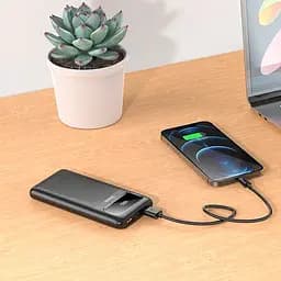 Зовнішній акумулятор Hoco J81 10000 mAh з чорним дисплеєм - мініатюра 4