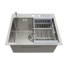 Мийка кухонна накладна 1.5 мм з нержавійки 45 см Nett NS-5245