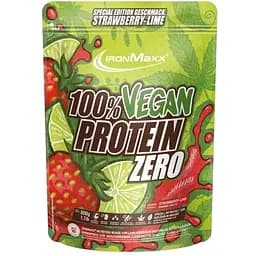 Протеїн IronMaxx 100 % Vegan Protein Zero Полуниця-лайм 500 г