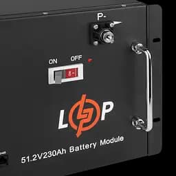 Акумулятор LP LiFePO4 48V (51,2V) - 230 Ah (11776Wh) (Smart BMS 200A) з LCD RM RS485/CAN - мініатюра 4