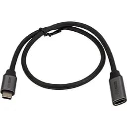 Кабель CableTime USB 3.0 Type-C (M) – USB Type-C (F), 5Gbps, 60W, 4K/60Hz, 0.5m (CU21E)