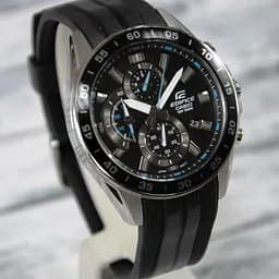 Водонепроникні кварцові наручні годинники Casio оригінал Японія Edifice EFV-550P-1AVUEF з полімерним ремінцем - мініатюра 2
