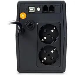 Джерело безперебійного живлення NJOY Horus Plus 600 (PWUP-LI060H1-AZ01B) Lin.int., AVR, 2 x евро, USB, LCD, пластик - мініатюра 5