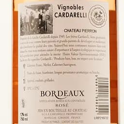 Вино Chateau Pierron Bordeaux AOP, рожеве, сухе, 0,75 л - мініатюра 3