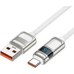 Кабель Hoco U137 5A Line charging data cable with display Type-C Чорний
