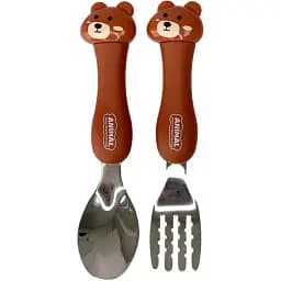 Набор ложка и вилка Mega Zayka MGZ-0102 (Bear)