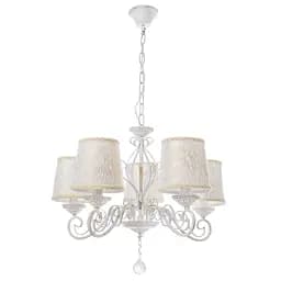 Люстра підвісна Brille з абажуром класична E14 40W WH (BKL-663S/5)