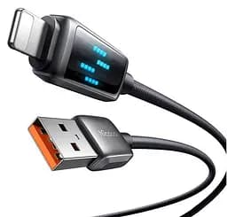 Кабель Mcdodo LED Display USB-A to Lightning Data Cable 1.2 м Чорний - мініатюра 2