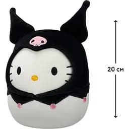 М'яка іграшка Squishmallows Hello Kitty Хелоу Кітті в образі Куромі 20 см (SQSN00388) - мініатюра 12