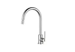 Змішувач для кухні з нержавіючої сталі поворотний аератор Nett ES-22 Нержавіюча сталь